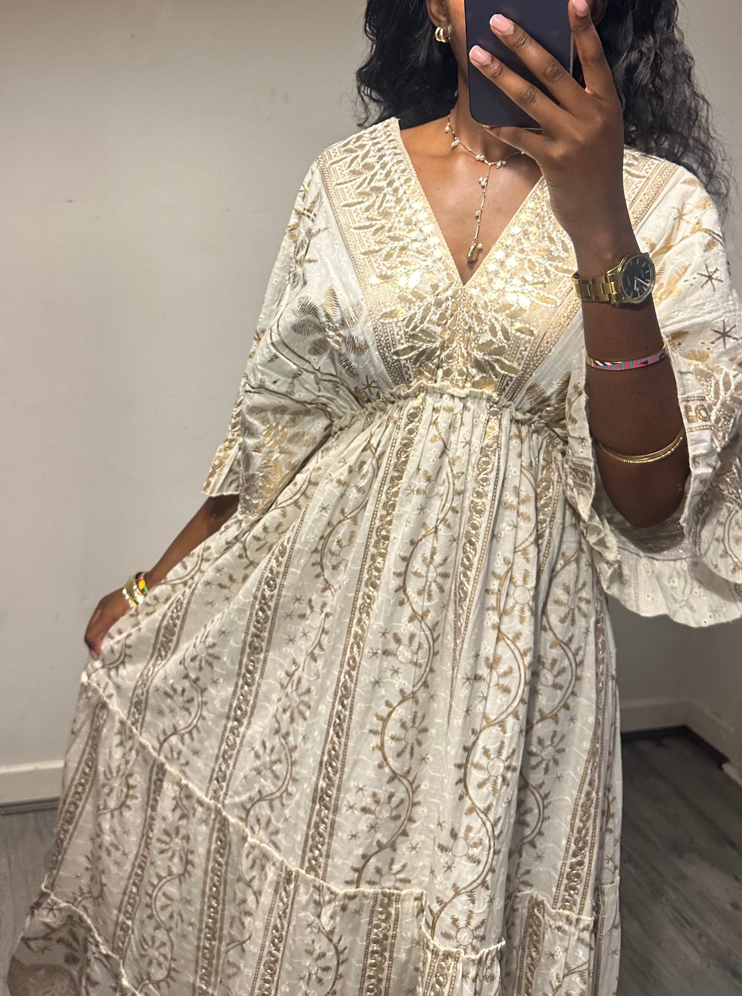 Espera Maxi Dress in Gold