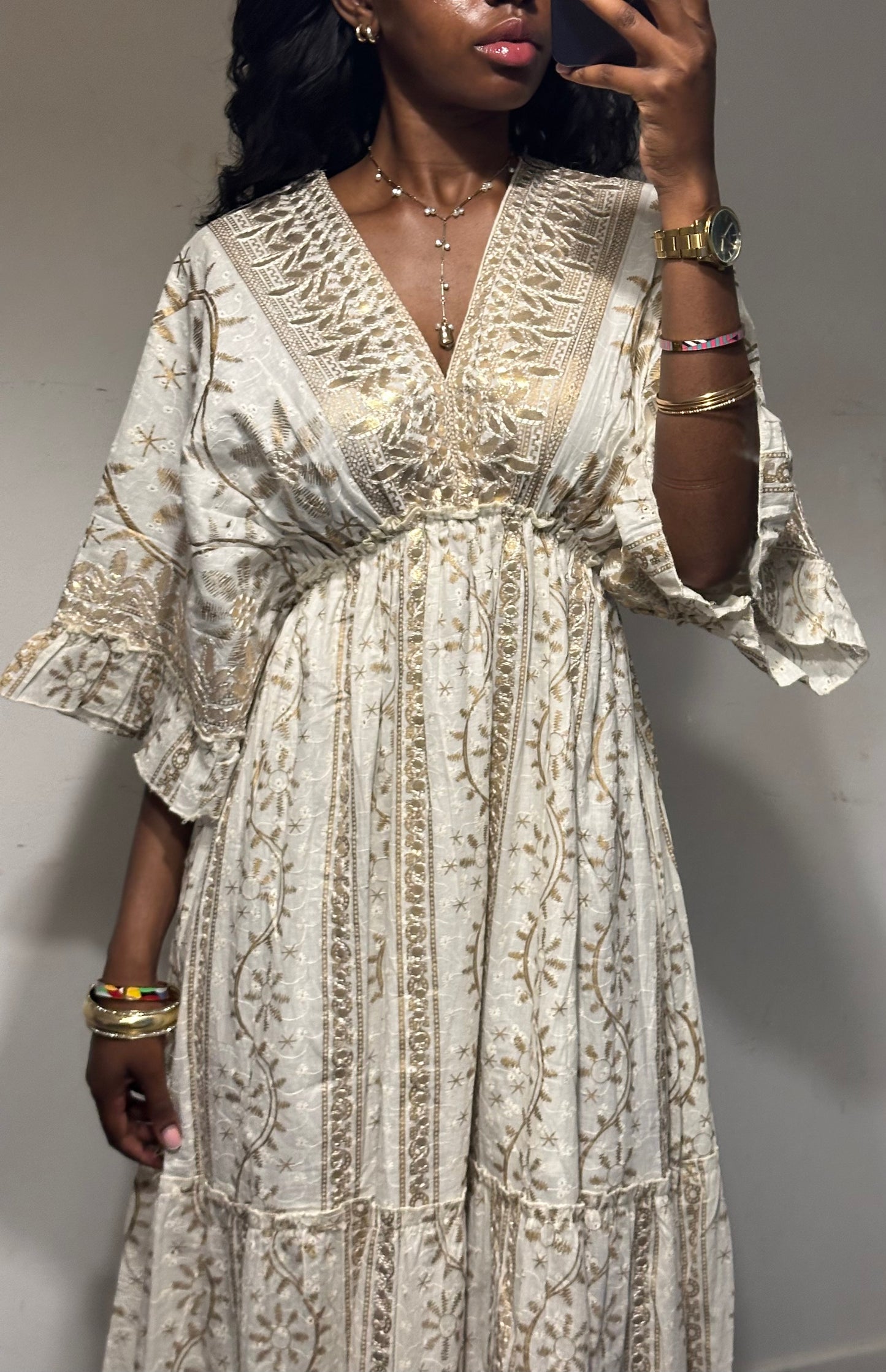Espera Maxi Dress in Gold