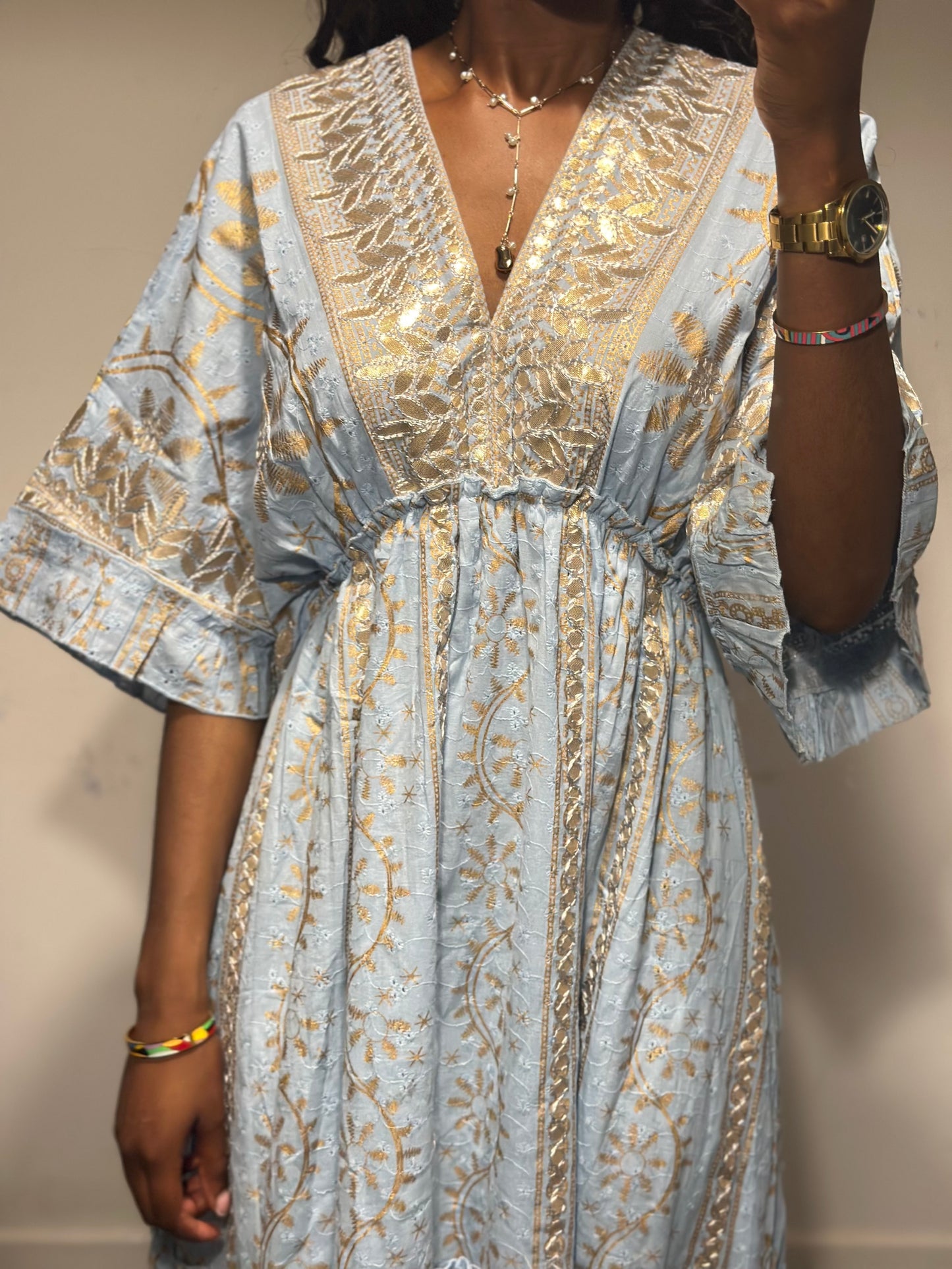 Espera Maxi Dress in Azure Blue