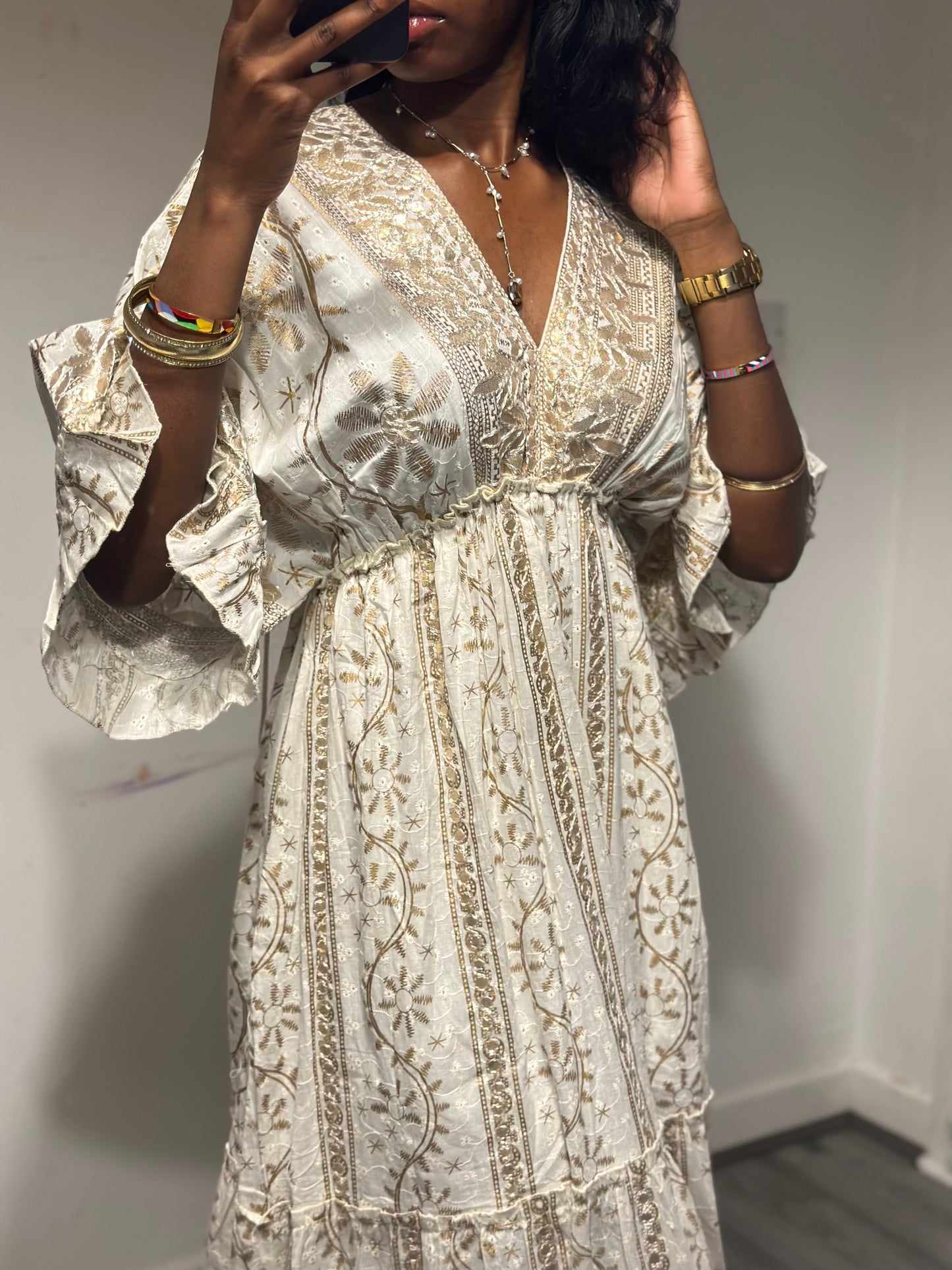Espera Maxi Dress in Gold