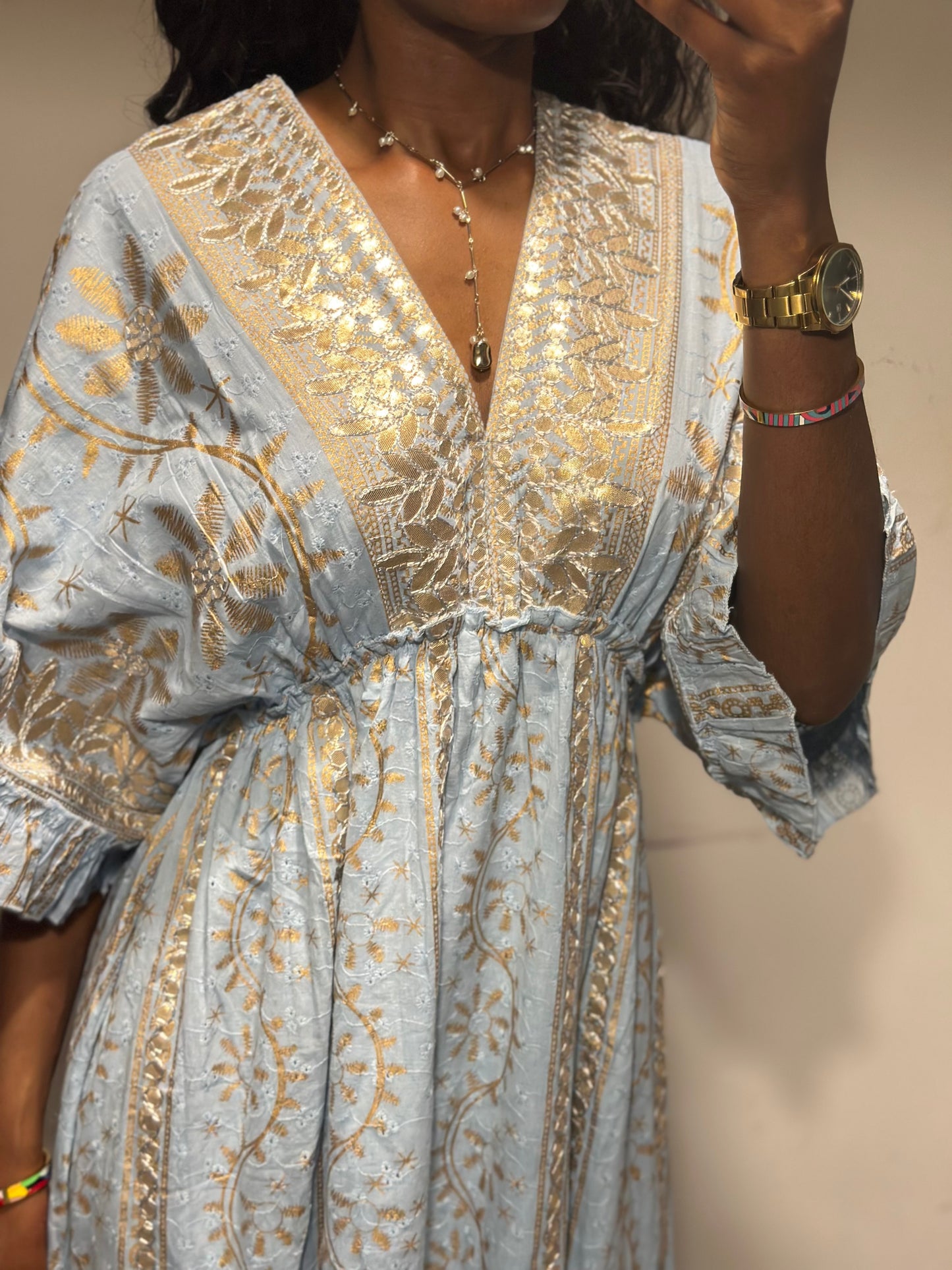 Espera Maxi Dress in Azure Blue