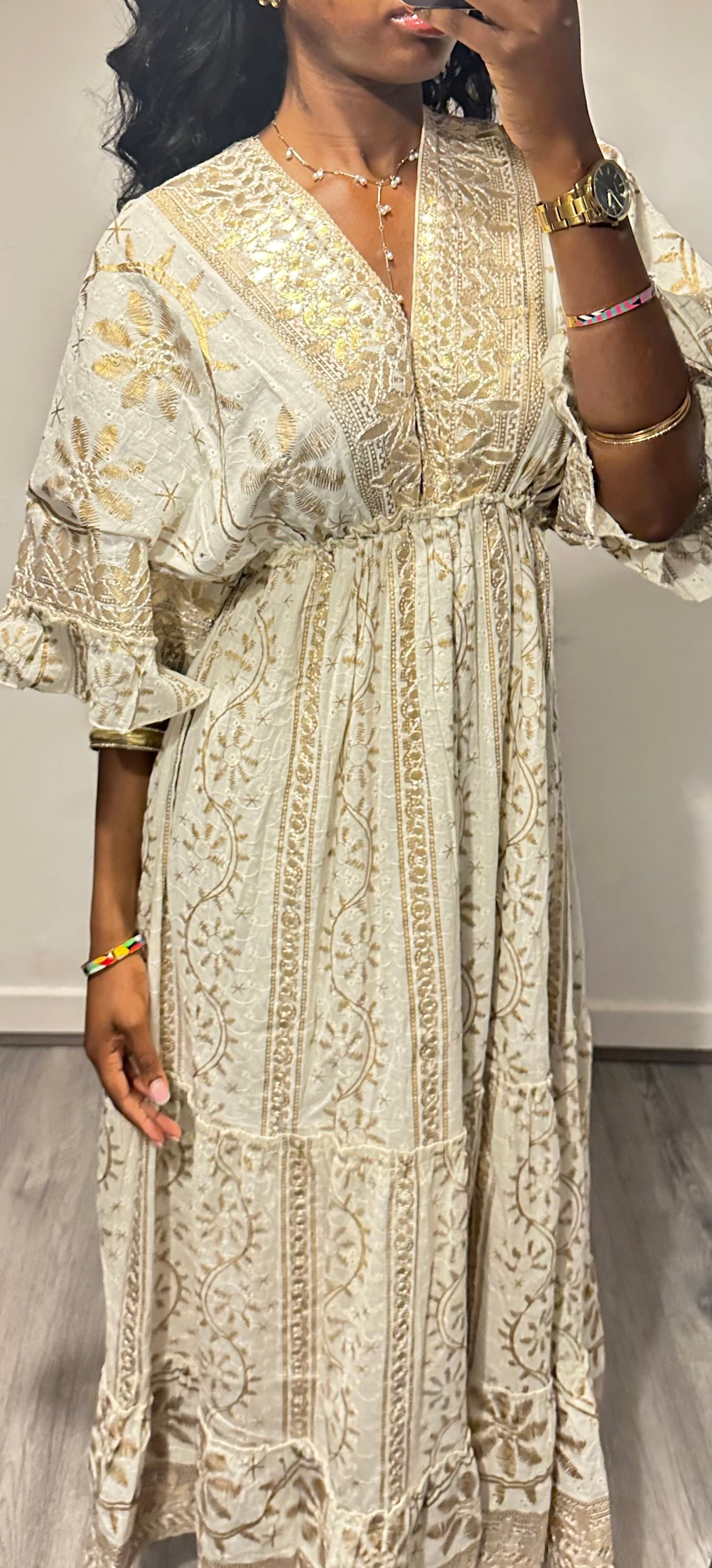 Espera Maxi Dress in Gold