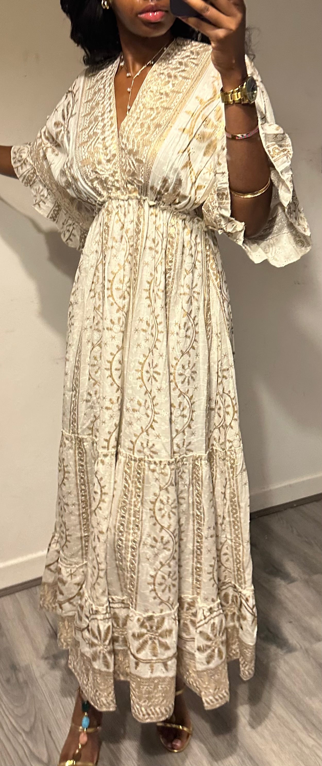 Espera Maxi Dress in Gold