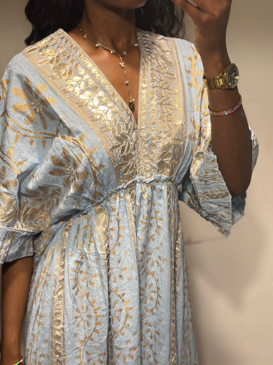 Espera Maxi Dress in Azure Blue